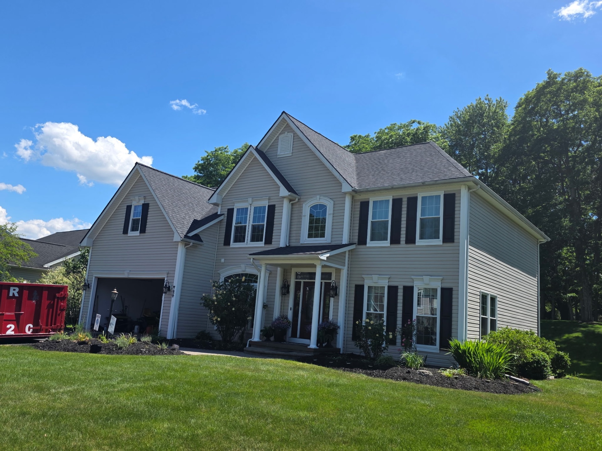 Fresh install — completed front elevation