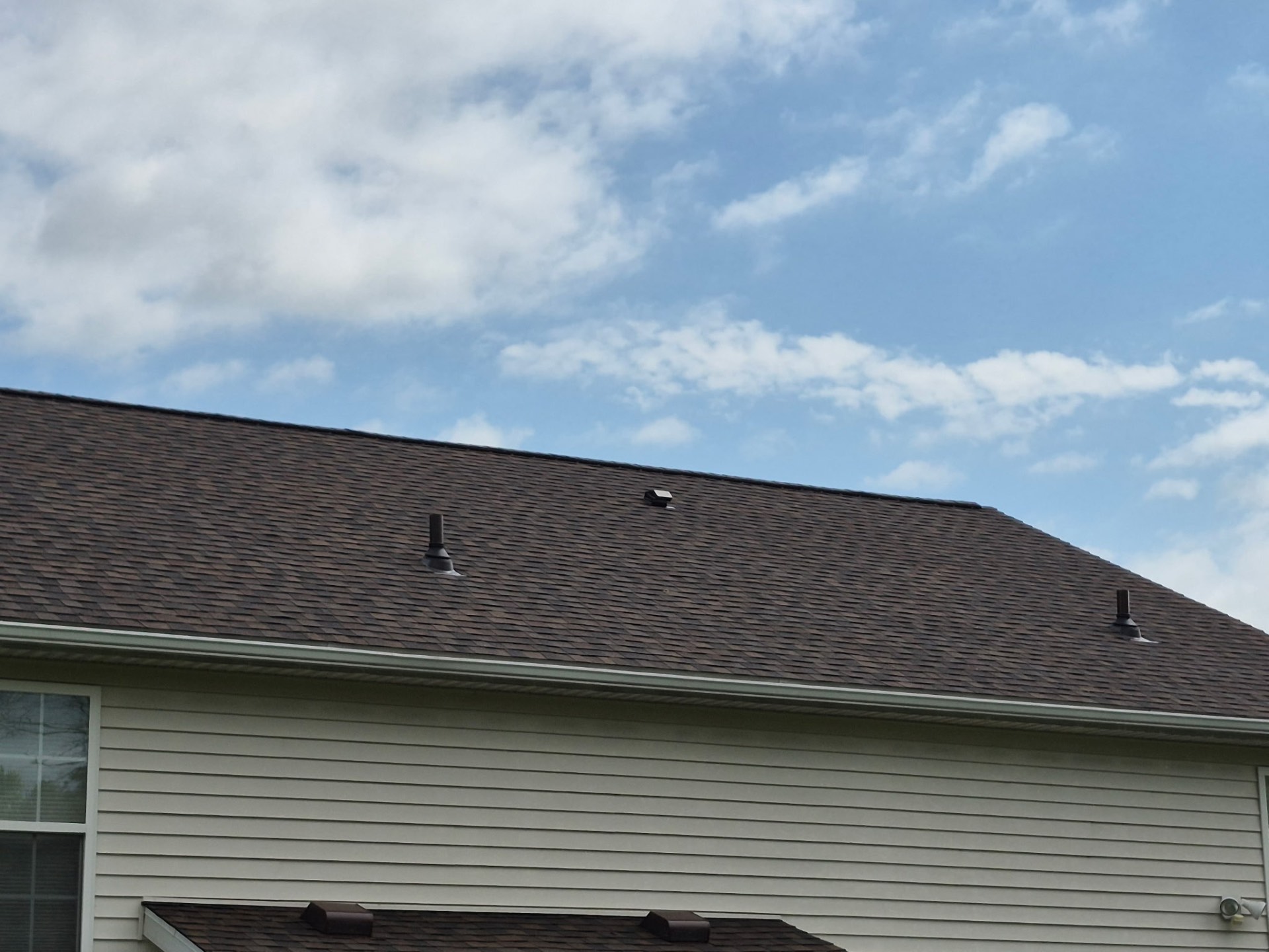 Finished architectural shingle roof